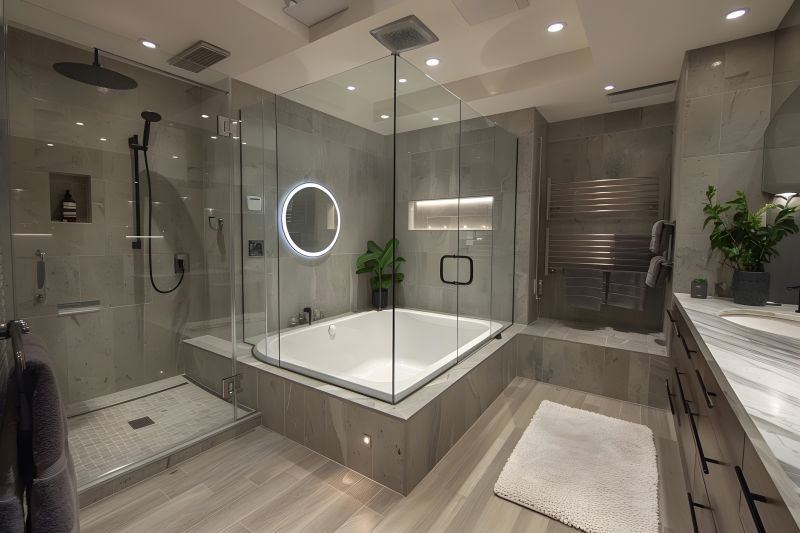 Modern Bathtub with Accessories